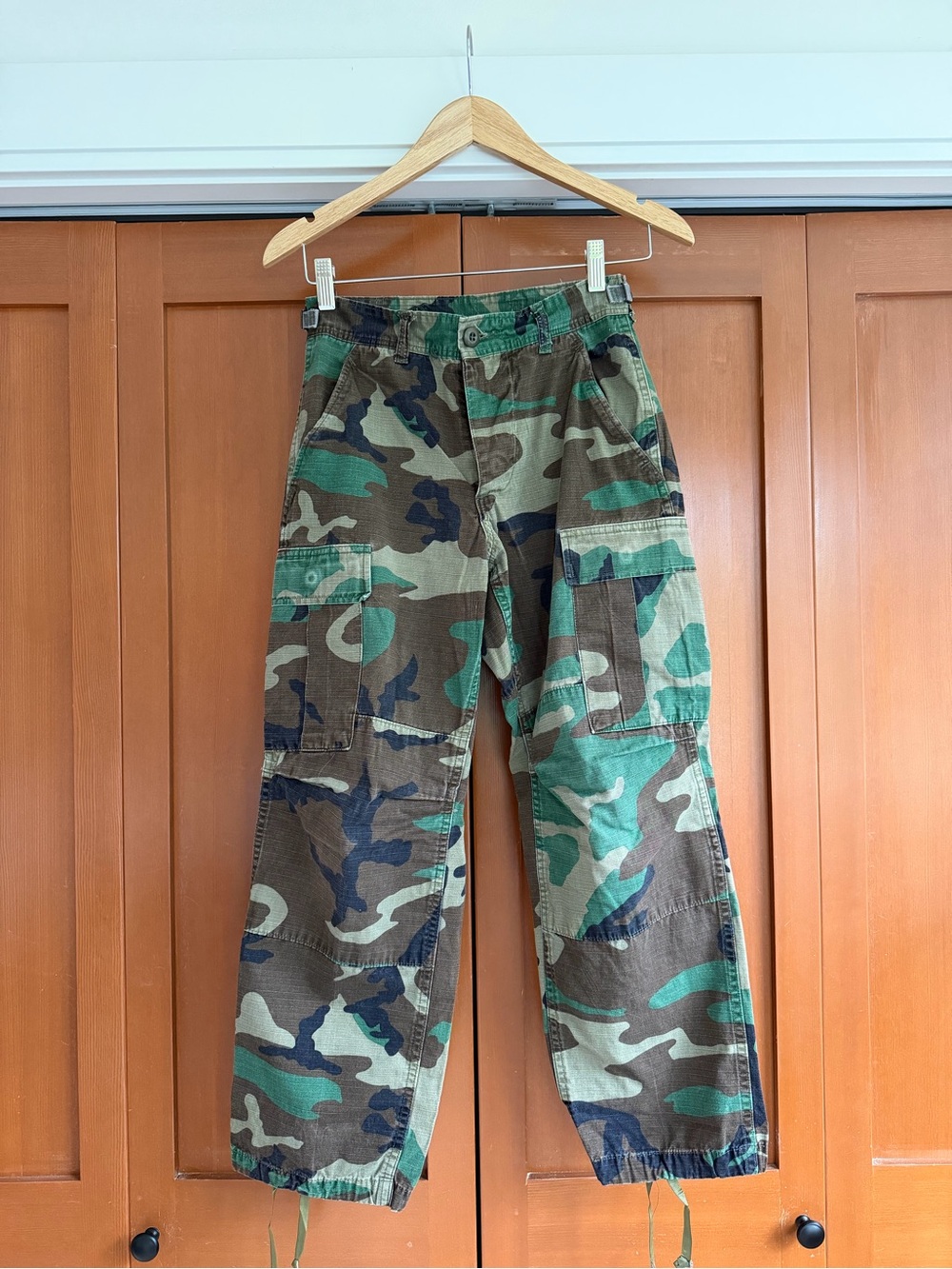 Vintage Military Camouflage Utility Y2K Cargo Pants Size XS